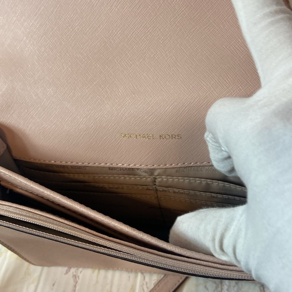 MICHAEL KORS BLUSH PINK WALLET CROSSBODY BAG PURSE - Picture 6 of 10